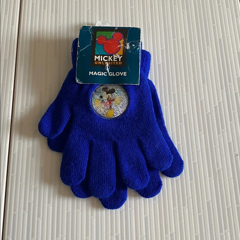 Mickey Mouse Mittens Gloves Disney Kids Youth Blue Unlimited Magic Hologram NEW
